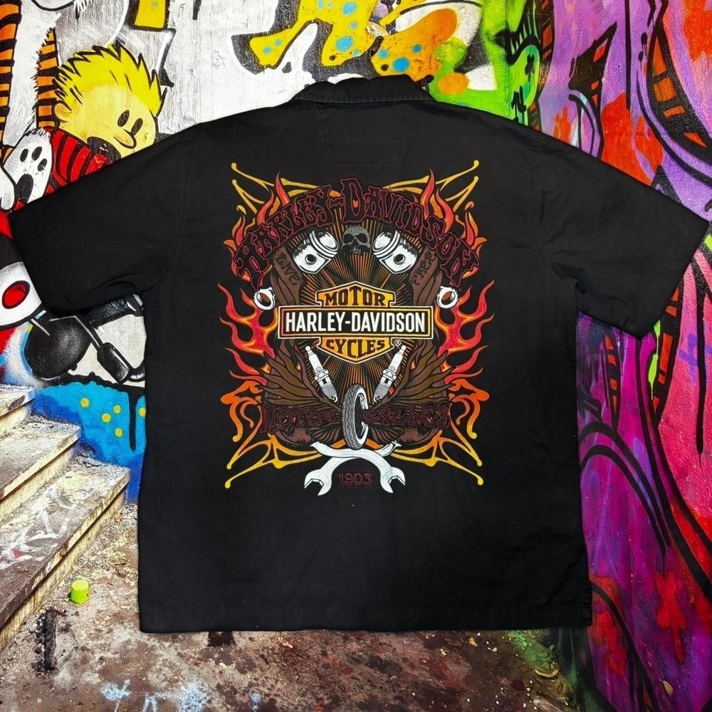 Harley-Davidson embroidered work shirt